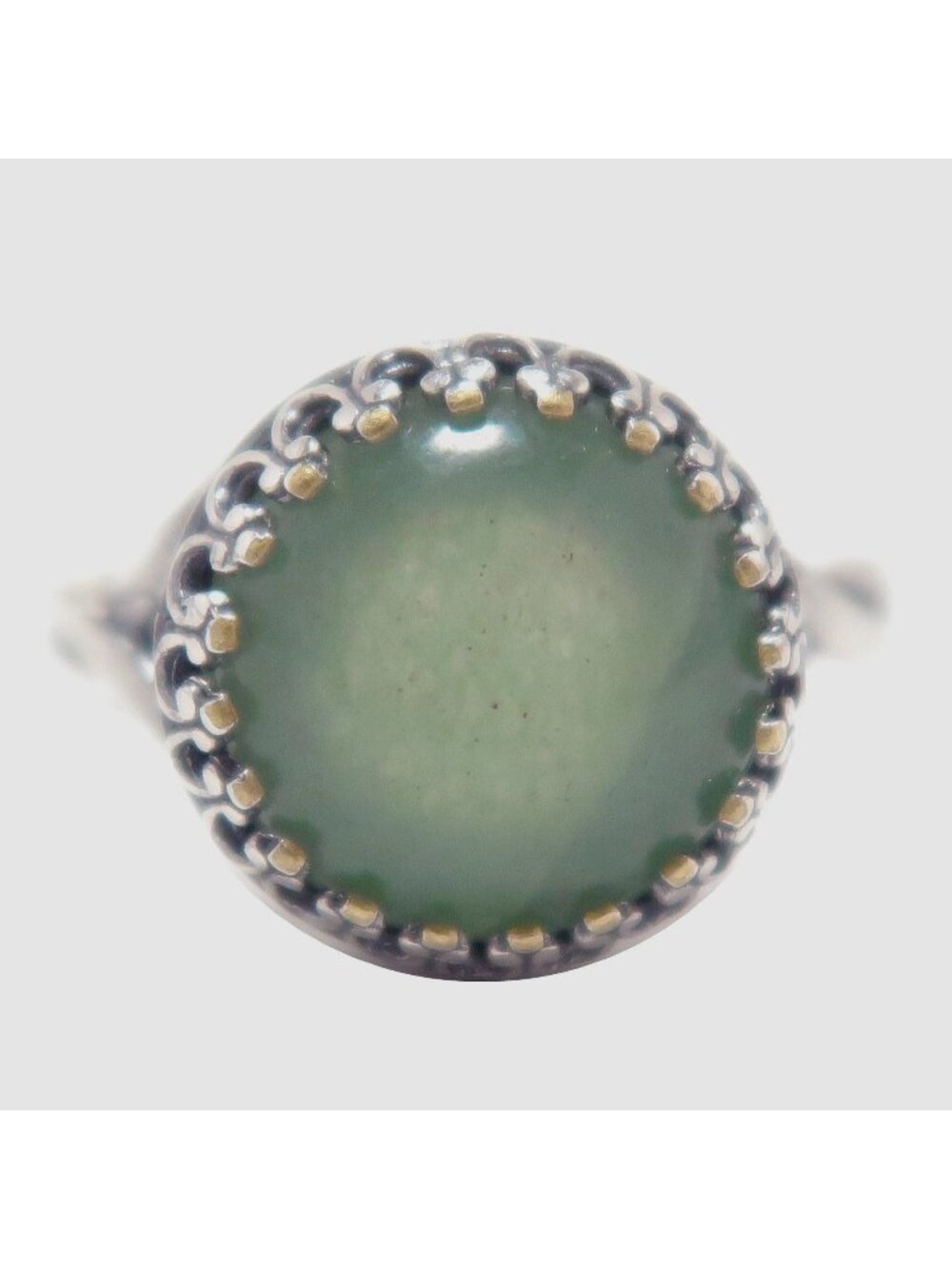 Green Aventurine Ring Money Sterling Silver Adjustable Prosperity Crystal Jewelr